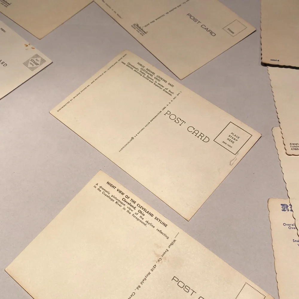 15 unused vintage postcards. From the 1950’s and 60’s. One has a stain on back